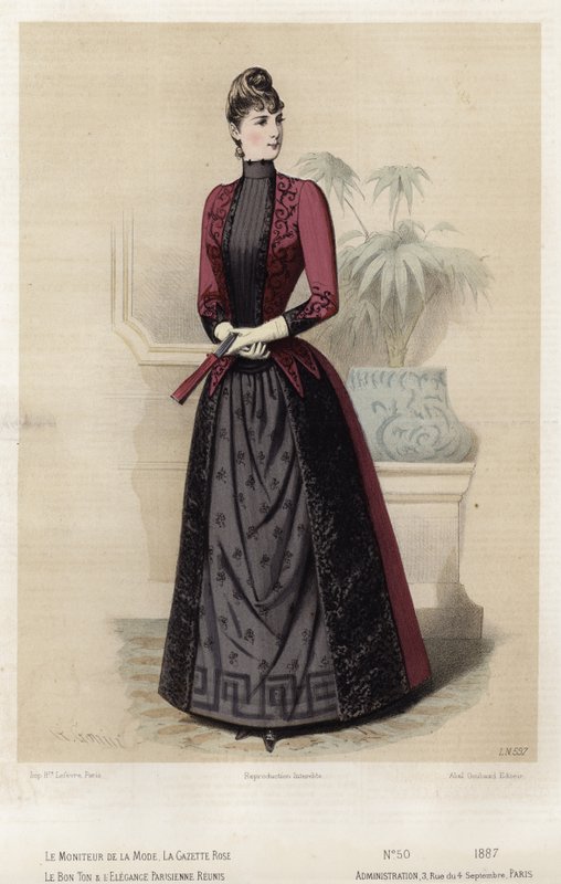 Fransk modetallrik, sent 1800-tal av French School