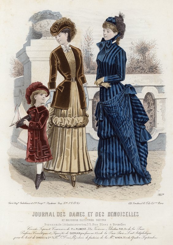 Fransk modetallrik, sent 1800-tal av French School