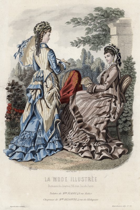 Fransk modetallrik, sent 1800-tal av French School