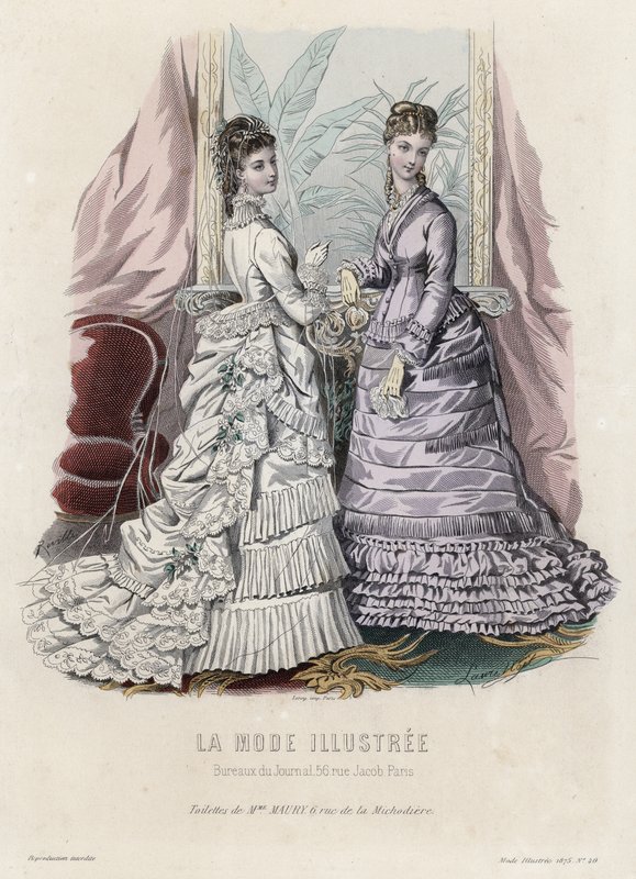 Fransk modetallrik, sent 1800-tal av French School