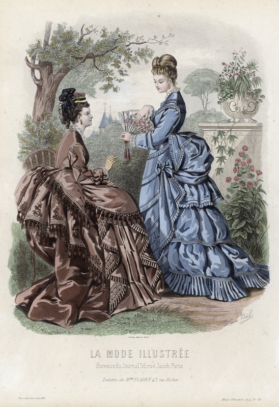 Fransk modetallrik, sent 1800-tal av French School