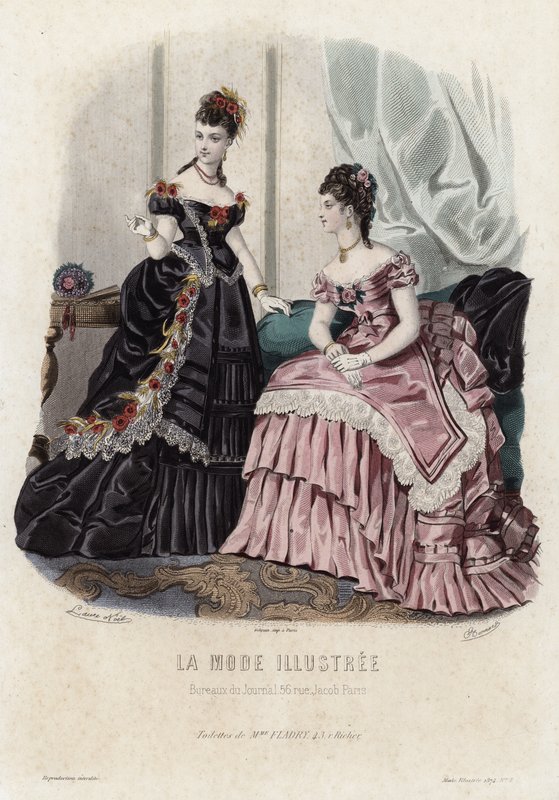 Fransk modetallrik, sent 1800-tal av French School
