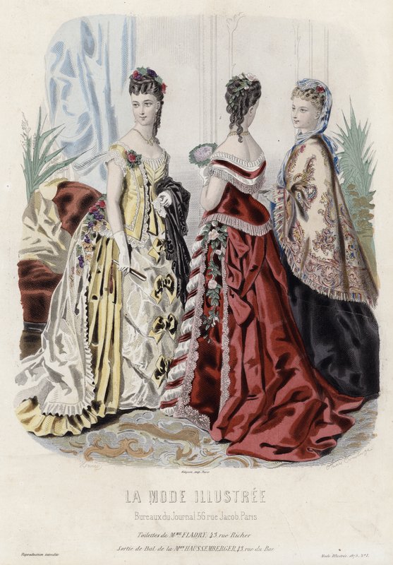 Fransk modetallrik, sent 1800-tal av French School