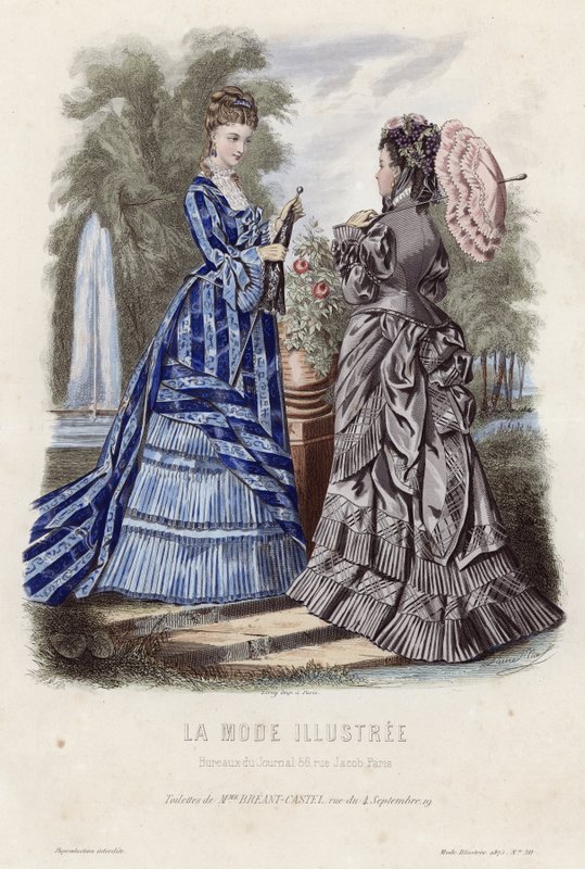 Fransk modetallrik, sent 1800-tal av French School