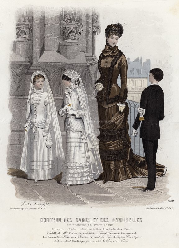 Fransk modetallrik, sent 1800-tal av French School