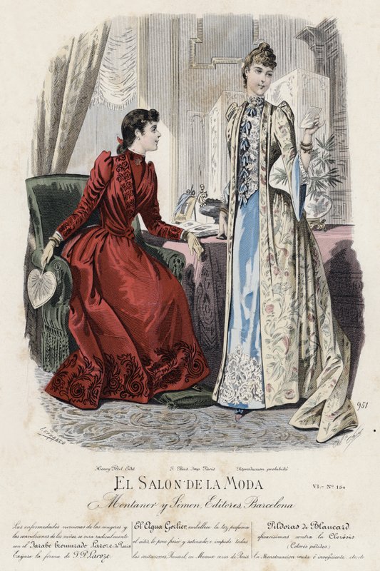 Fransk modetallrik, sent 1800-tal av French School