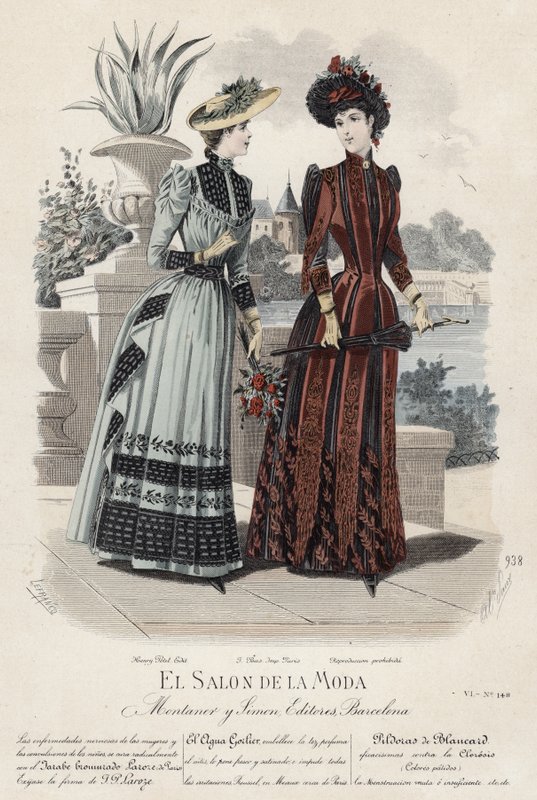 Fransk modetallrik, sent 1800-tal av French School