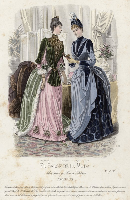 Fransk modetallrik, sent 1800-tal av French School