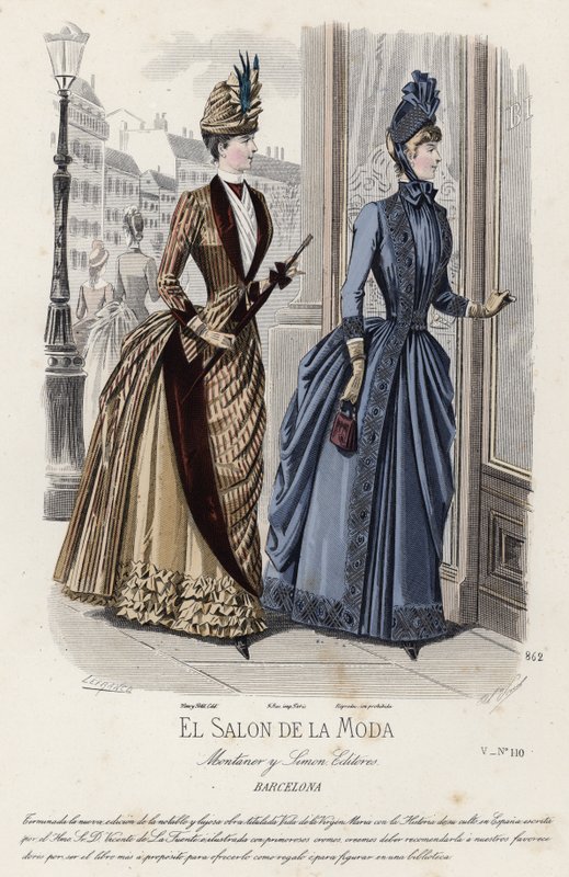 Fransk modetallrik, sent 1800-tal av French School