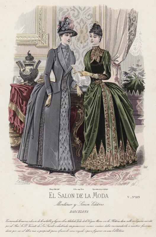 Fransk modetallrik, sent 1800-tal av French School