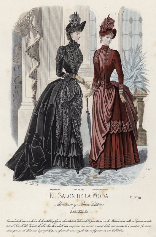 Fransk modetallrik, sent 1800-tal av French School