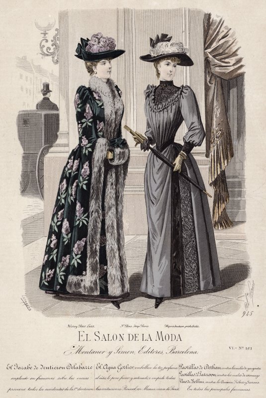 Fransk modetallrik, sent 1800-tal av French School