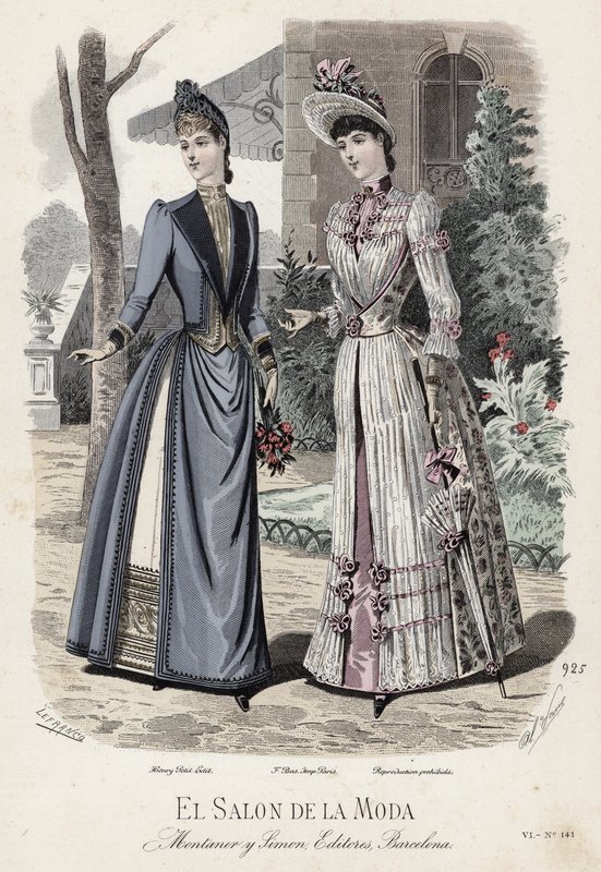 Fransk modetallrik, sent 1800-tal av French School