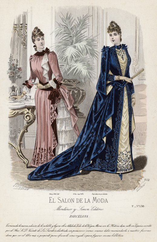 Fransk modetallrik, sent 1800-tal av French School