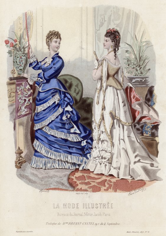Fransk modetallrik, sent 1800-tal av French School