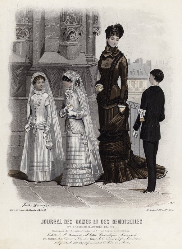 Fransk modetallrik, sent 1800-tal av French School
