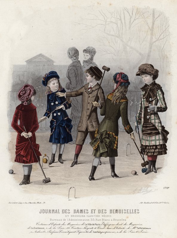 Fransk modetallrik, sent 1800-tal av French School