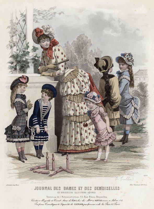 Fransk modetallrik, sent 1800-tal av French School