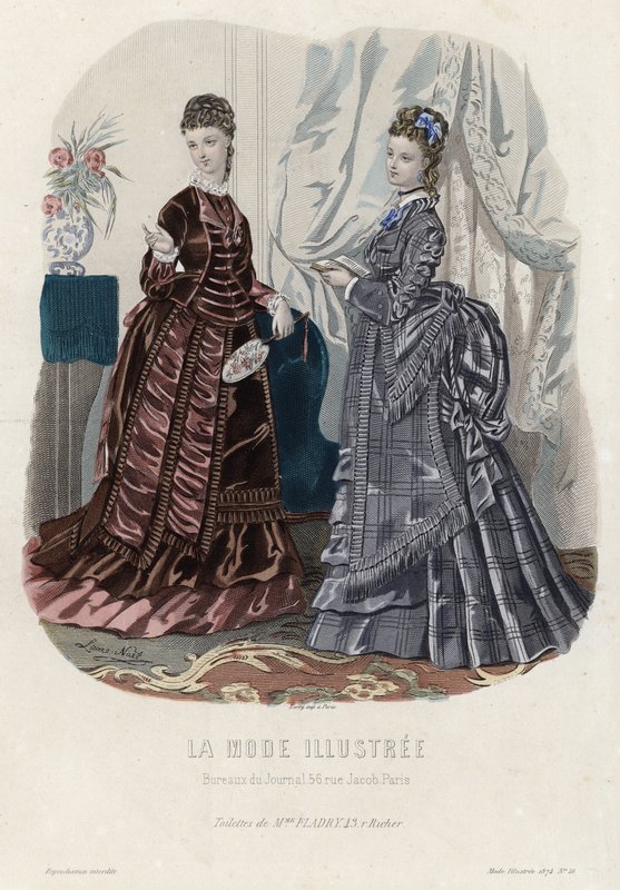 Fransk modetallrik, sent 1800-tal av French School