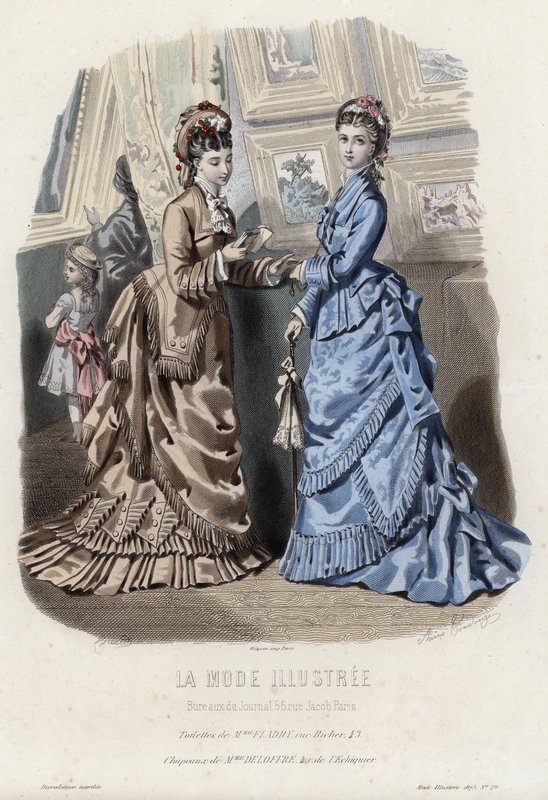 Fransk modetallrik, sent 1800-tal av French School