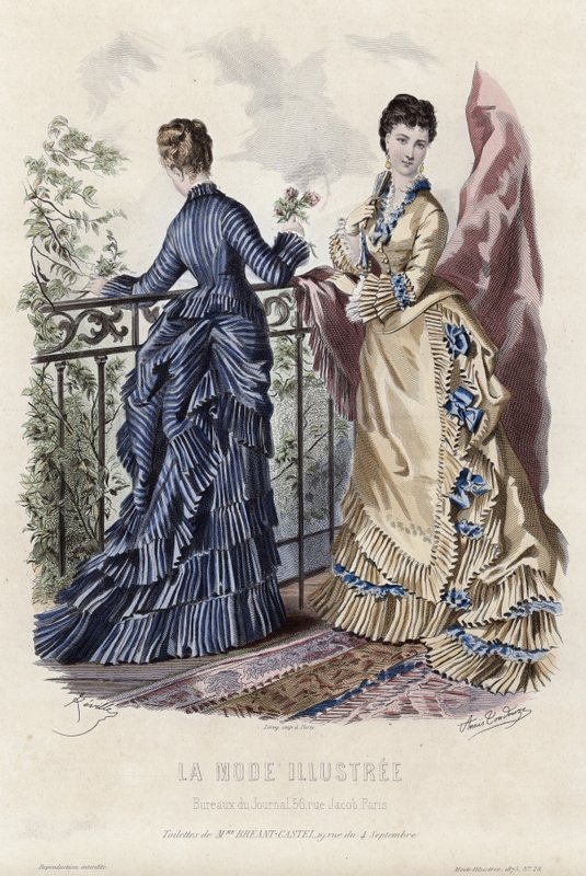Fransk modetallrik, sent 1800-tal av French School