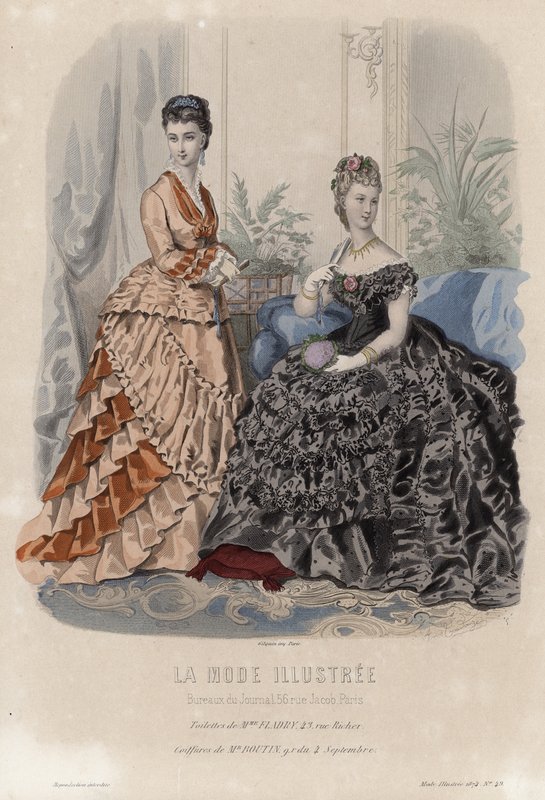 Fransk modetallrik, sent 1800-tal av French School