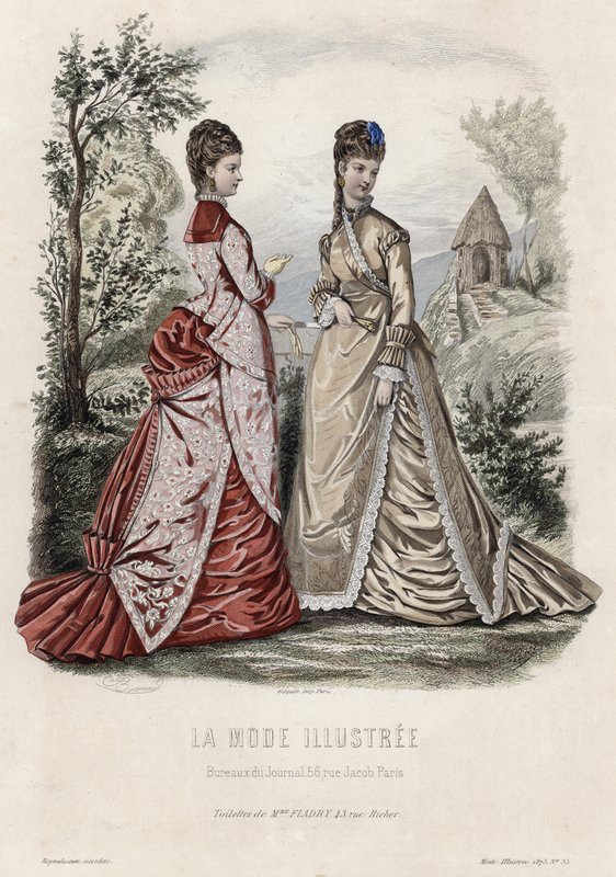 Fransk modetallrik, sent 1800-tal av French School