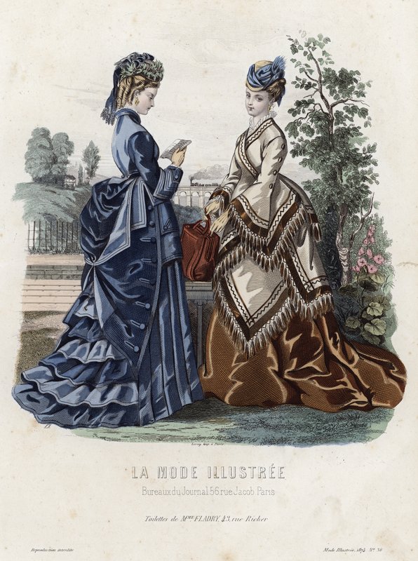 Fransk modetallrik, sent 1800-tal av French School
