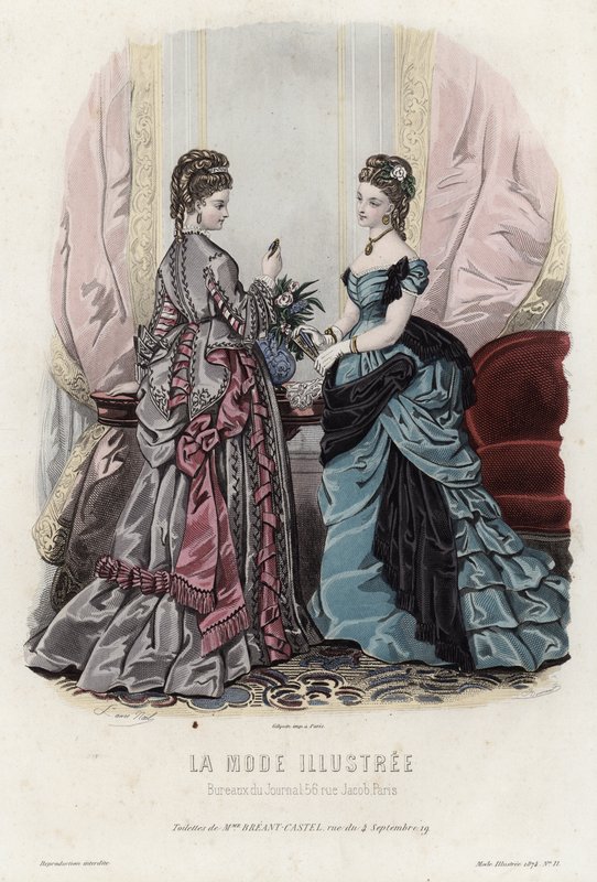 Fransk modetallrik, sent 1800-tal av French School