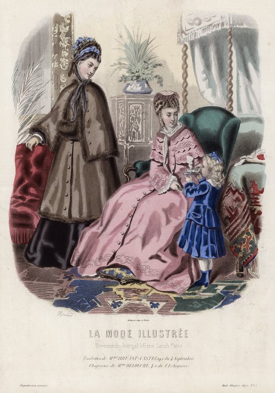 Fransk modetallrik, sent 1800-tal av French School