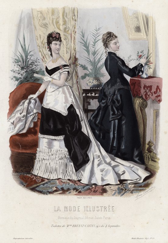 Fransk modetallrik, sent 1800-tal av French School