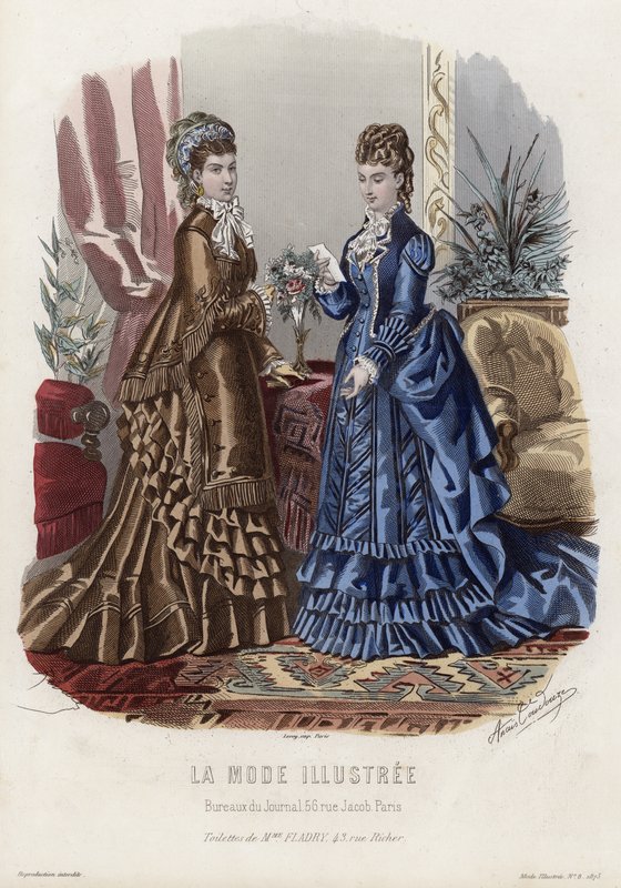 Fransk modetallrik, sent 1800-tal av French School