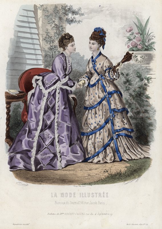 Fransk modetallrik, sent 1800-tal av French School