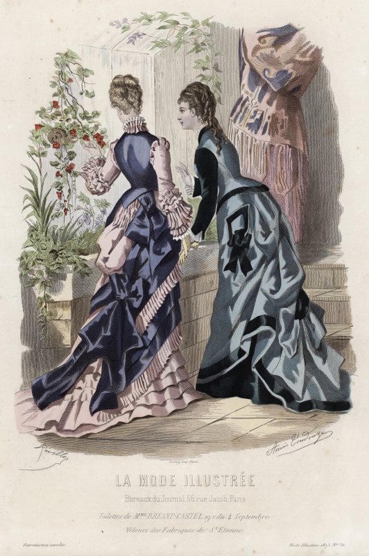 Fransk modetallrik, sent 1800-tal av French School
