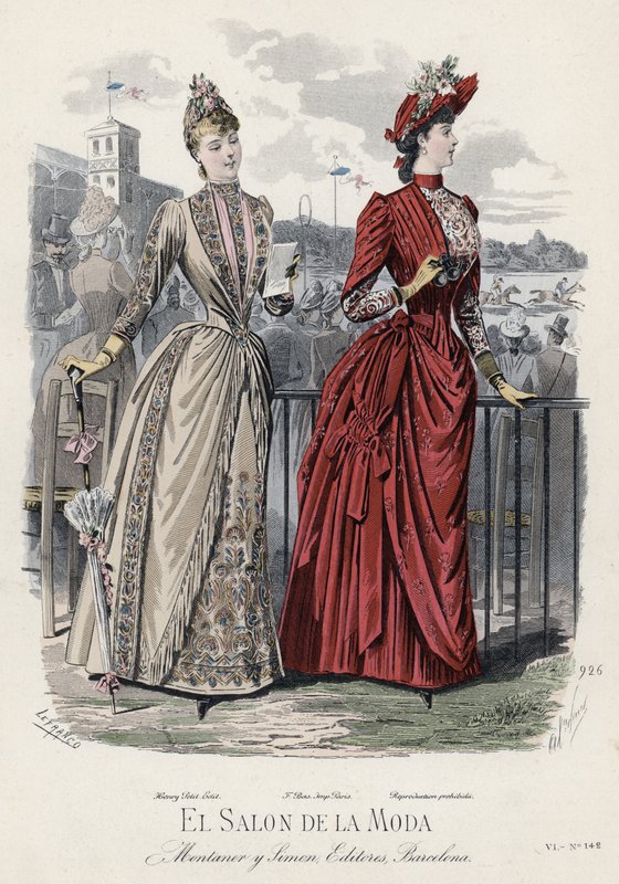 Fransk modetallrik, sent 1800-tal av French School