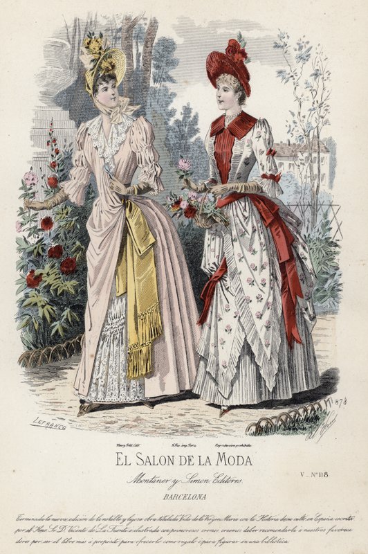 Fransk modetallrik, sent 1800-tal av French School