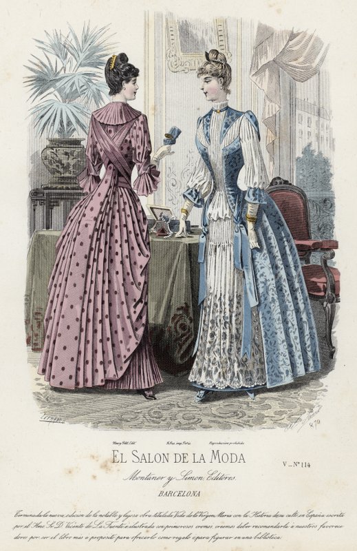 Fransk modetallrik, sent 1800-tal av French School