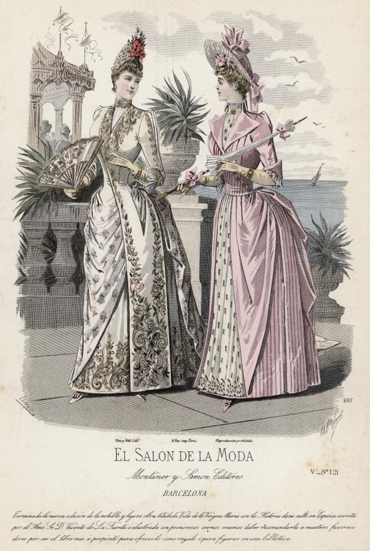 Fransk modetallrik, sent 1800-tal av French School