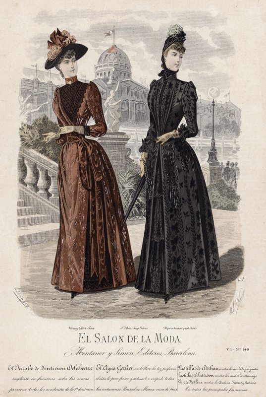 Fransk modetallrik, sent 1800-tal av French School