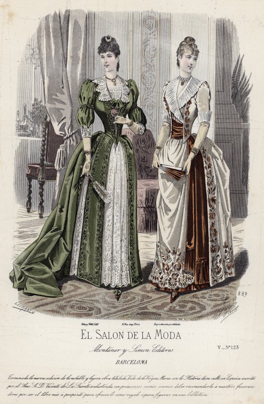Fransk modetallrik, sent 1800-tal av French School