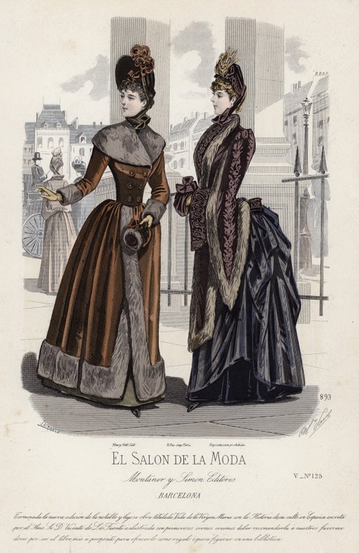 Fransk modetallrik, sent 1800-tal av French School