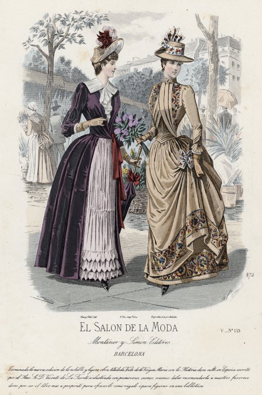 Fransk modetallrik, sent 1800-tal av French School