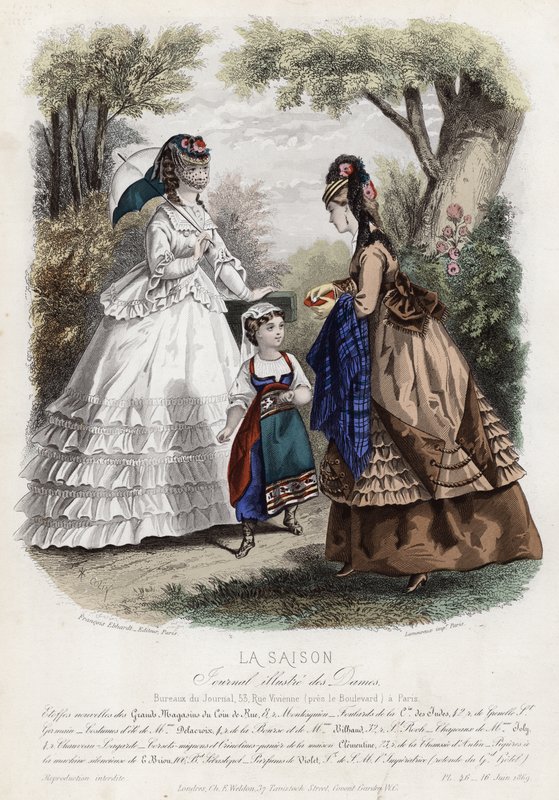 Fransk modetallrik, sent 1800-tal av French School