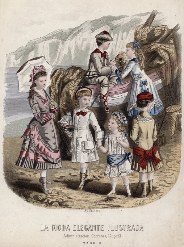 Fransk modetallrik, sent 1800-tal av French School