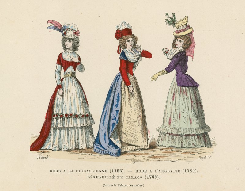 Franskt mode, sent 1700-tal av French School