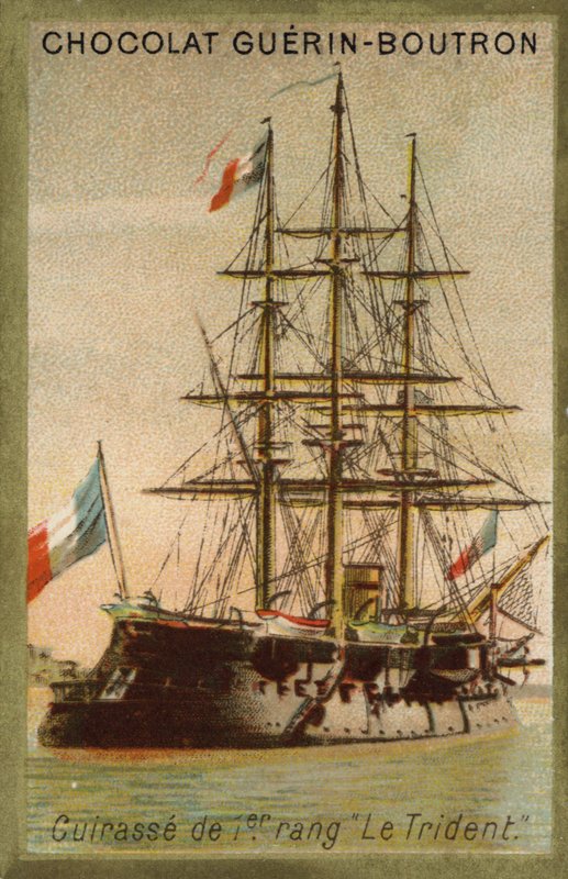 Fransk järnklädd Trident (chromolitho) av French School