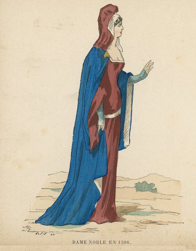 Fransk adelsdam, 1386 av French School