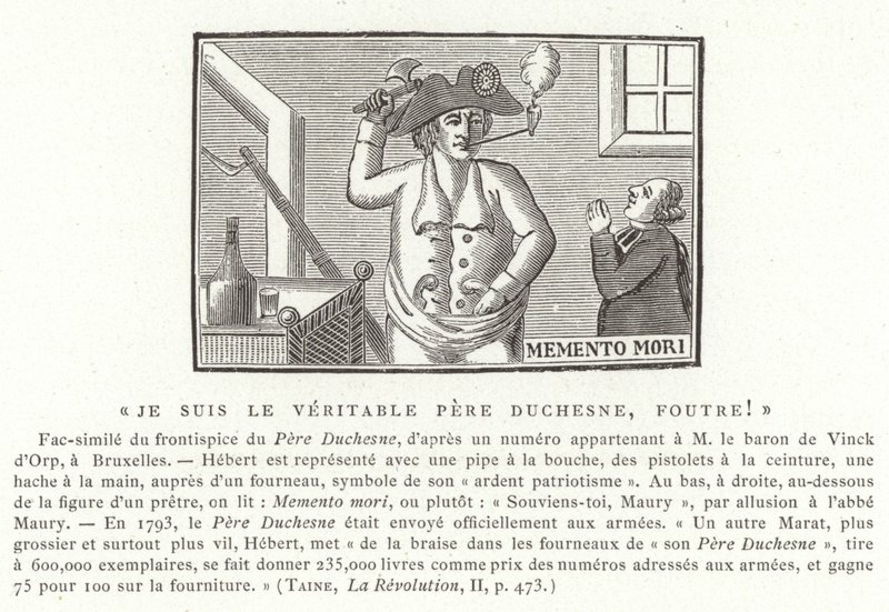 Frontispice av Le Pere Duchesne, 1790-talet av French School