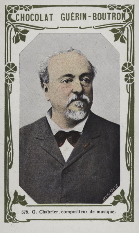 G Chabrier, musikkompositör (färgat foto) av French School