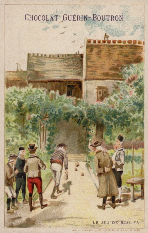 Boulespel (chromolitho) av French School